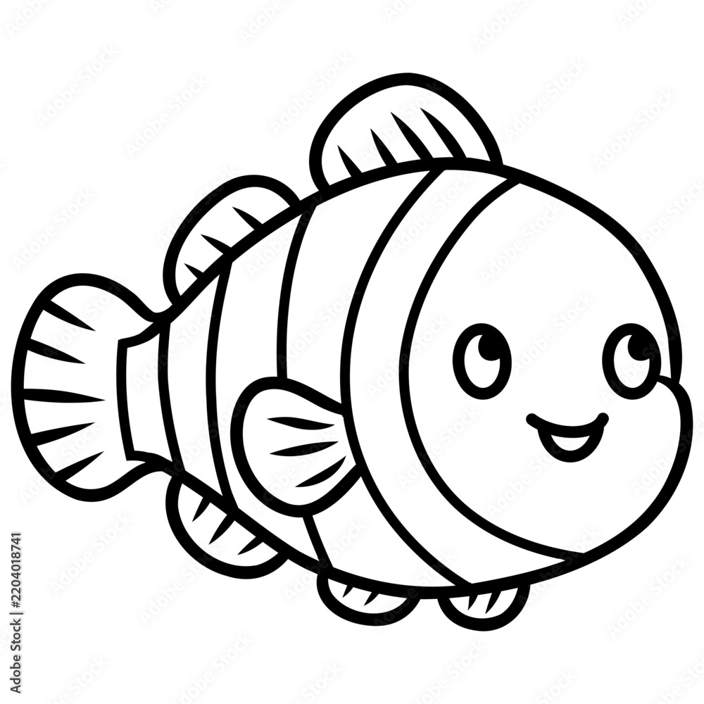 Obraz premium Clownfish Icon Illustration