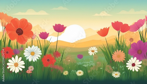 flowers in the morning