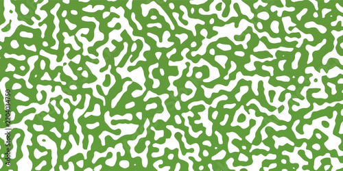 Seamless vector matcha green lines turing pattern. Complex geometric Turing abstract background.