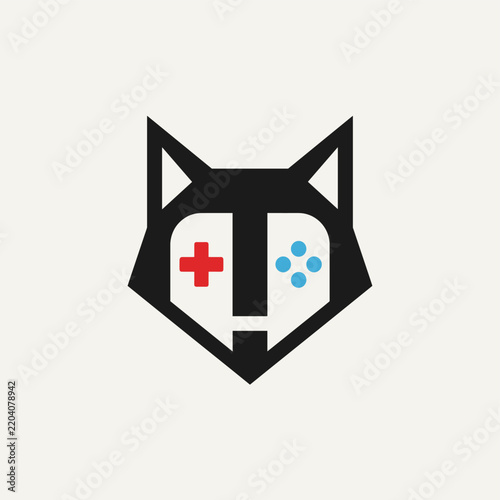 Fox Head Gamepad Logo Mascot for Gaming Team and Esports Channel