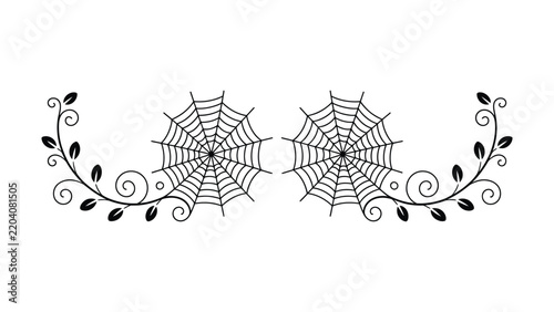Decorative spider webs with vines
