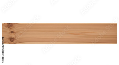 A smooth horizontal wooden plank texture presented on a transparent background for interior design and construction materials
