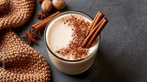 Cozy spiced drink with warm autumnal spices