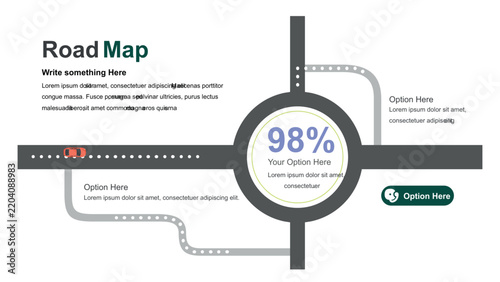 Plakat w ramie Road map Presentation Template