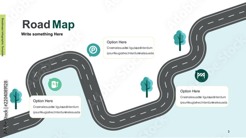 Plakat w ramie Road map Presentation Template