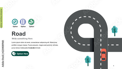 Plakat w ramie Road map Presentation Template