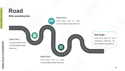 Plakat w ramie Road map Presentation Template