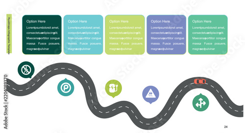 Plakat w ramie Road map Presentation Template