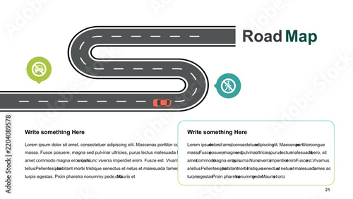 Plakat w ramie Road map Presentation Template