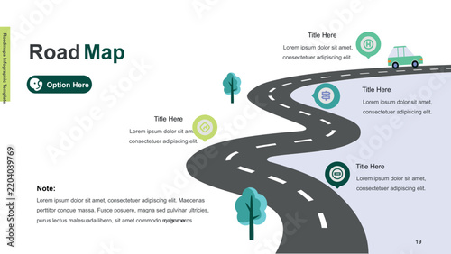 Plakat w ramie Road map Presentation Template
