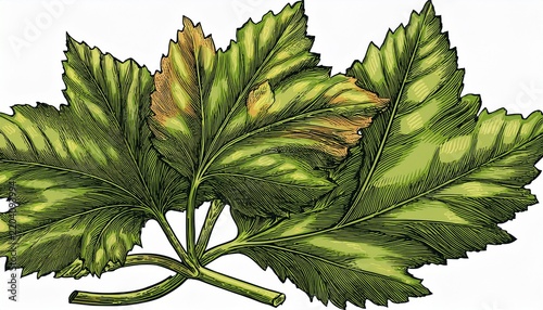 althaea officinalis hand drawn medicinal herb