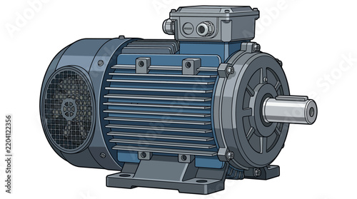 industrial electric motor illustration