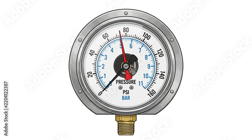 Industrial pressure gauge vector