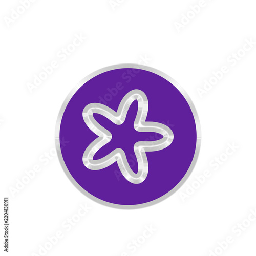 Floral ornament with a white outline is displayed on transparent background