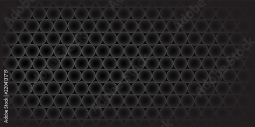 Abstract Black Circular Pattern Background With Gradient Spheres And Repeating Geometric Texture