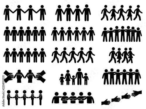 Friendship Holding Hands Vector