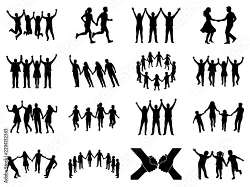 Human Unity Silhouette Vector