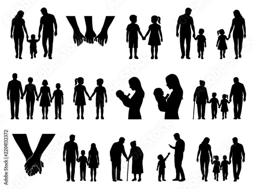 Connected People Silhouette