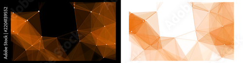 Abstract orange geometric triangle pattern background with dark and light shades for modern graphic design projects and digital creative art
