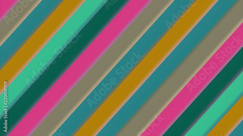 Abstract background with colorful diagonal stripes and soft shadows