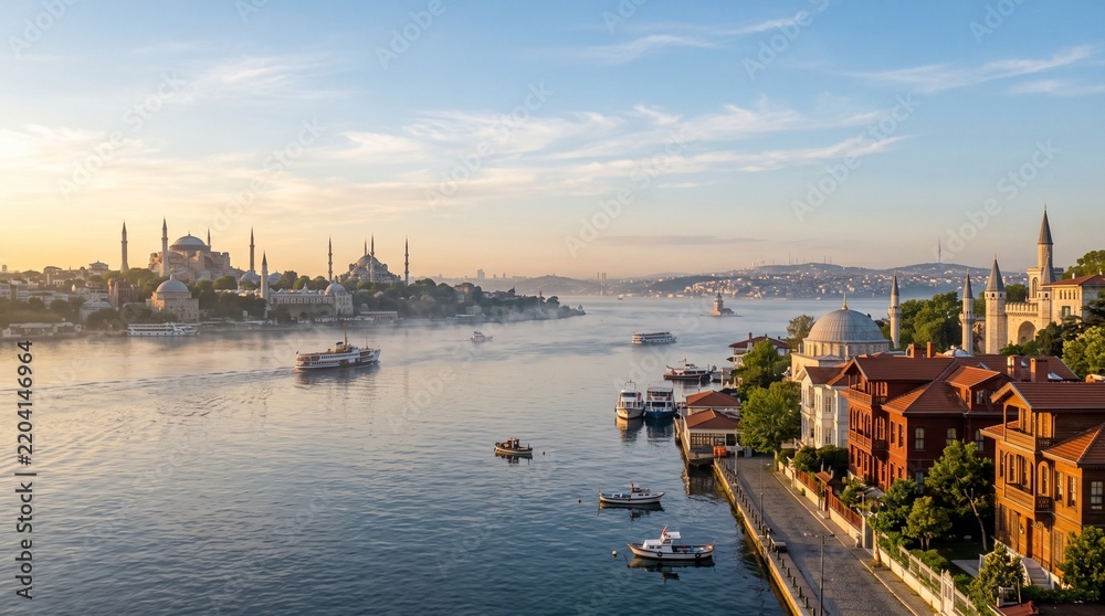 Obraz premium view of the city of the river