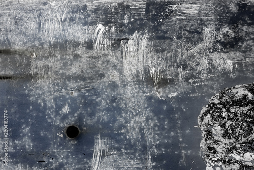 Old Grunge Texture And Stained Weathered Concrete. Wall Background For Industrial Designs	