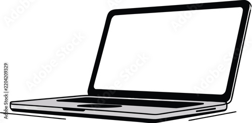 laptop isolated on white background