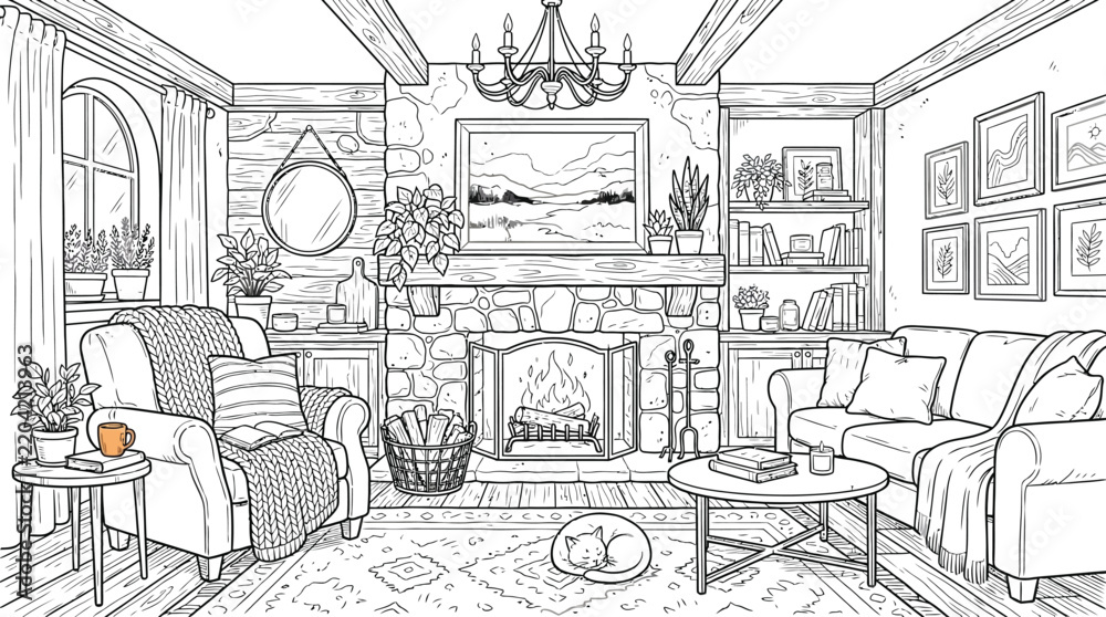 Fototapeta premium interior of a room