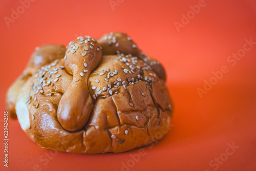 Pan de Muerto bread for Day of the Dead celebration