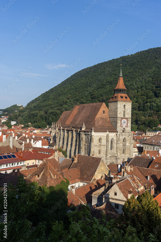 Obraz premium medieval Brasov city center in Romania