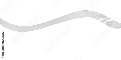 Obraz na plátně Wavy translucent ribbon against a clean backdrop, suggesting fluidity and elegance