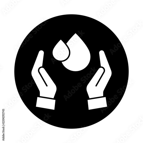 Save Water Icon, Water Conservation, Sustainable Water Management, Clean Water Awareness, Eco Friendly Lifestyle, Environmental Protection, vector