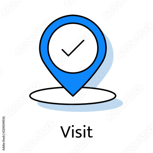 Visit Icon, Travel Destination, Tourist Experience, City Exploration, Vacation Adventure, Memorable Journey, vector