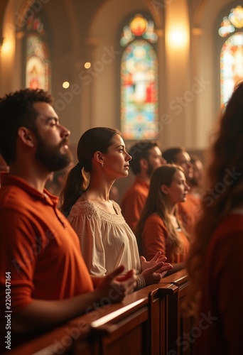 Pentecost Church Gathering Sanctity Divine Choir Harmony Community Spirit Psalm