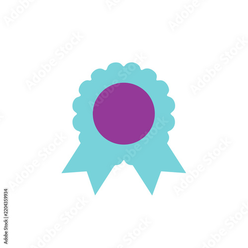 Teal and purple award ribbon icon