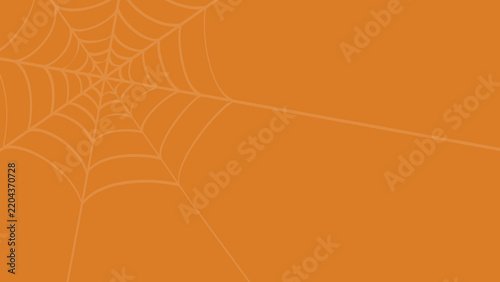 Simple orange background featuring a large intricate spiderweb for halloween themes graphic resources spiderweb halloween background minimalist decoration creative mysterious wallpaper