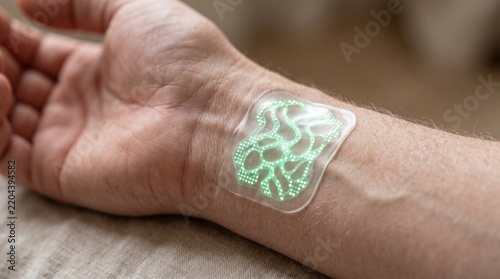 Plakat Mental Health Biofeedback Glowing Smart Patch