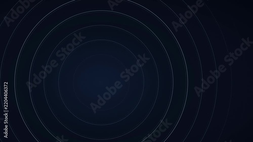 Blue Concentric Digital Signal Rings Technology Background