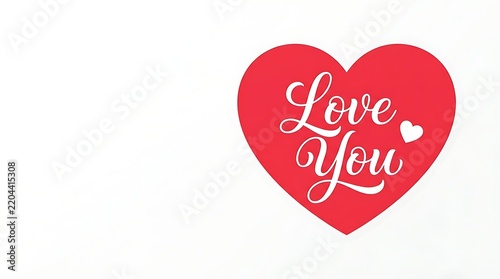 Red Heart Typography Design