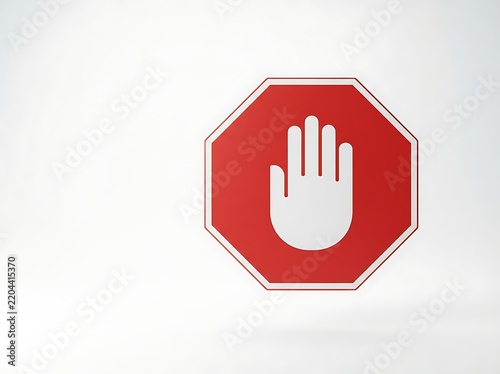 Red Stop Gesture Illustration