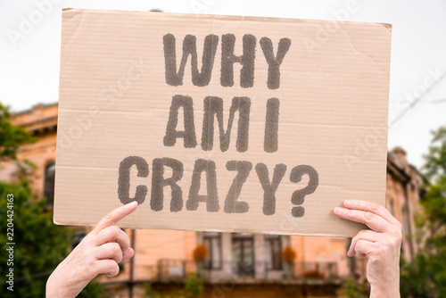 Obraz na plátne "Why am I crazy?" Questioning your own sanity