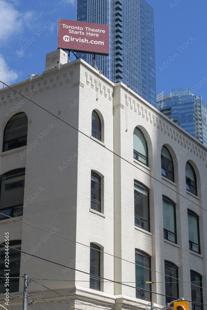 Obraz premium rooftop billboard of Mirvish theatre productions at 322 King St W, Toronto