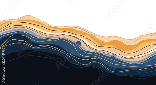 Abstract Fluid Motion Wave Patterns Artistic Design.