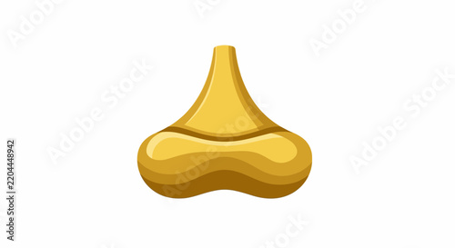 Minimalist Abstract Geometric Gold Triangle Icon.