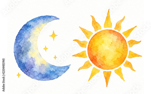 Day and night concept illustration for education	
