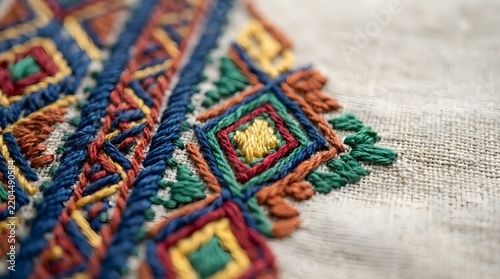 Tribal Embroidery Thread Work Close Up
