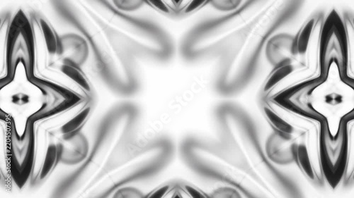 Abstract White Silver Liquid Metal Waves with Smooth Flowing Silk Texture Background