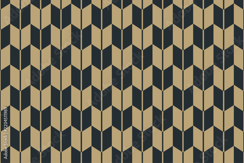 Japanese yagasuri pattern in gold on charcoal background