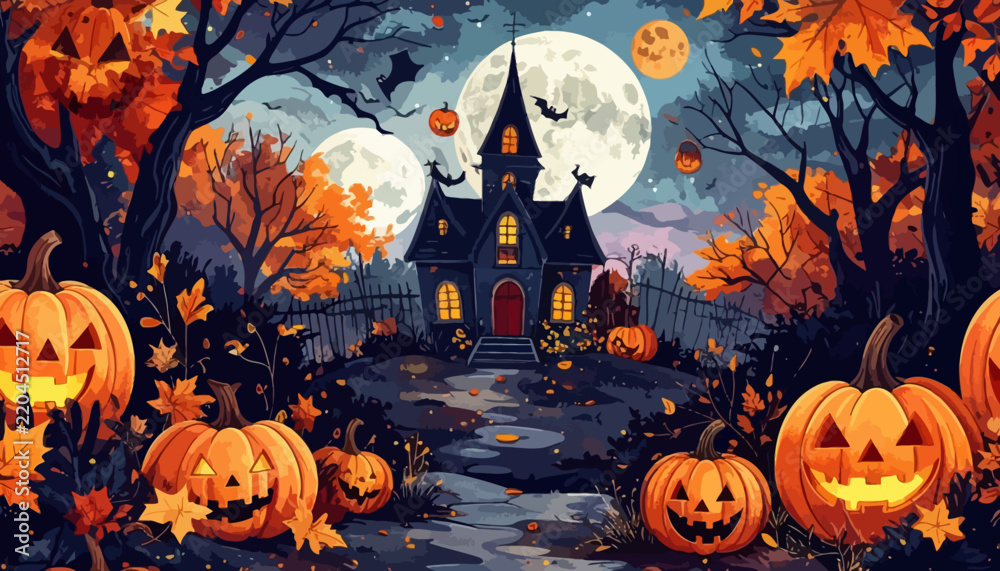 Fototapeta premium halloween pumpkin background