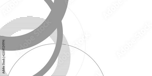 Abstract gray circle lines on dark background. Geometric strip line art design. Vector, modern circle lines. Abstract geometric illustration banner design. white and grey background stripes background